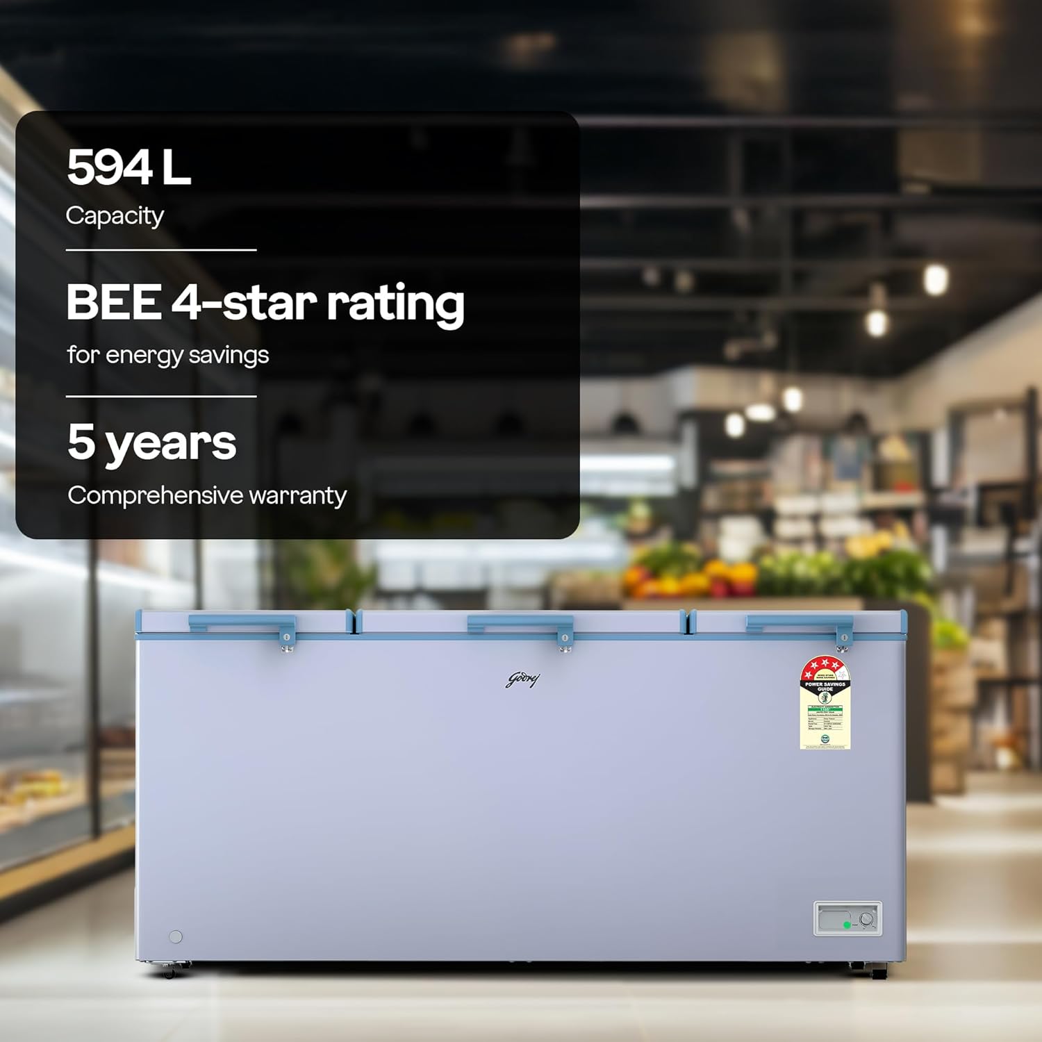 Godrej Deep Freezer Hard Top 630D 3HCGP image 5