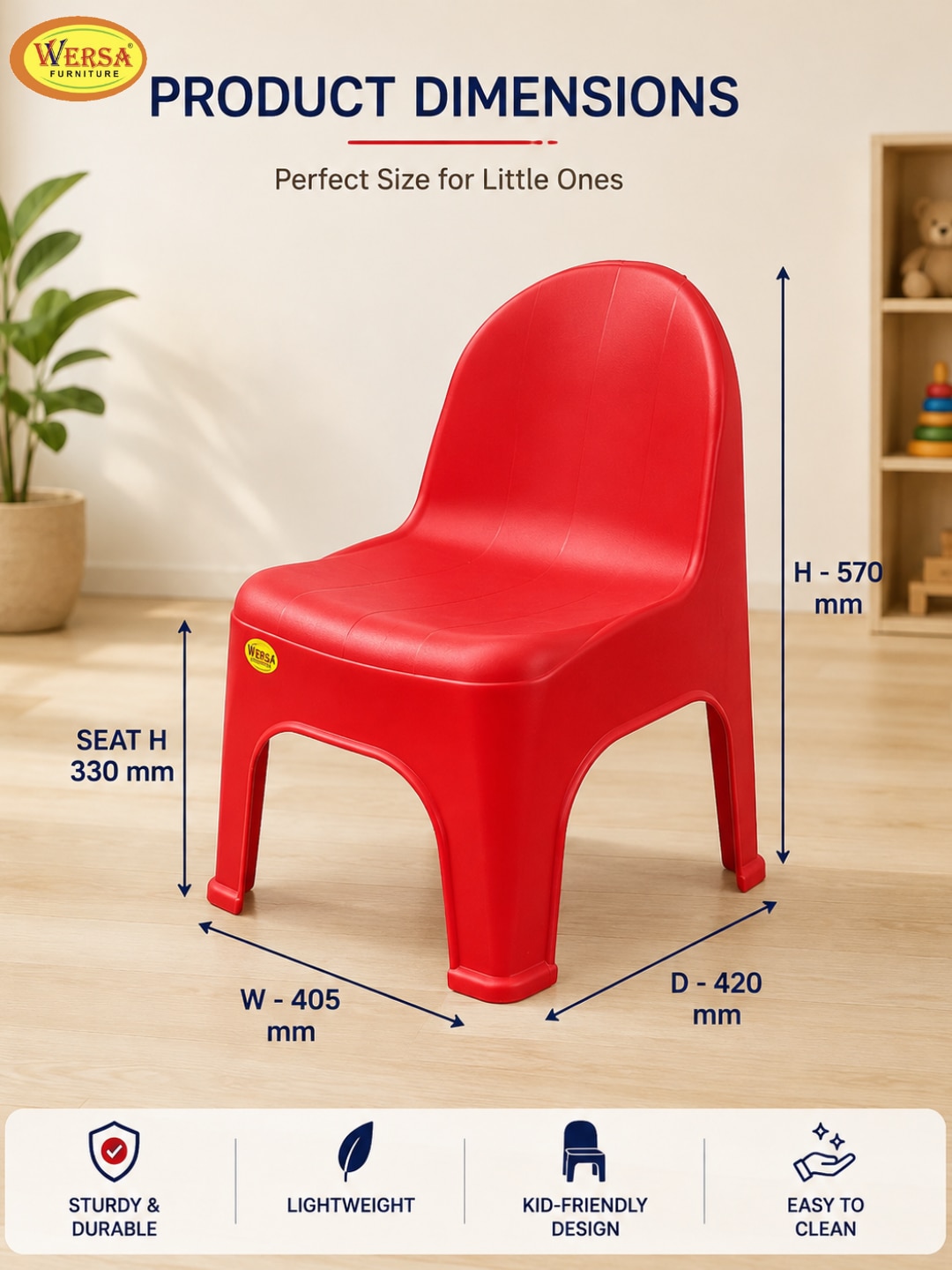WERSA JONTY Plastic Kids Chair image 9