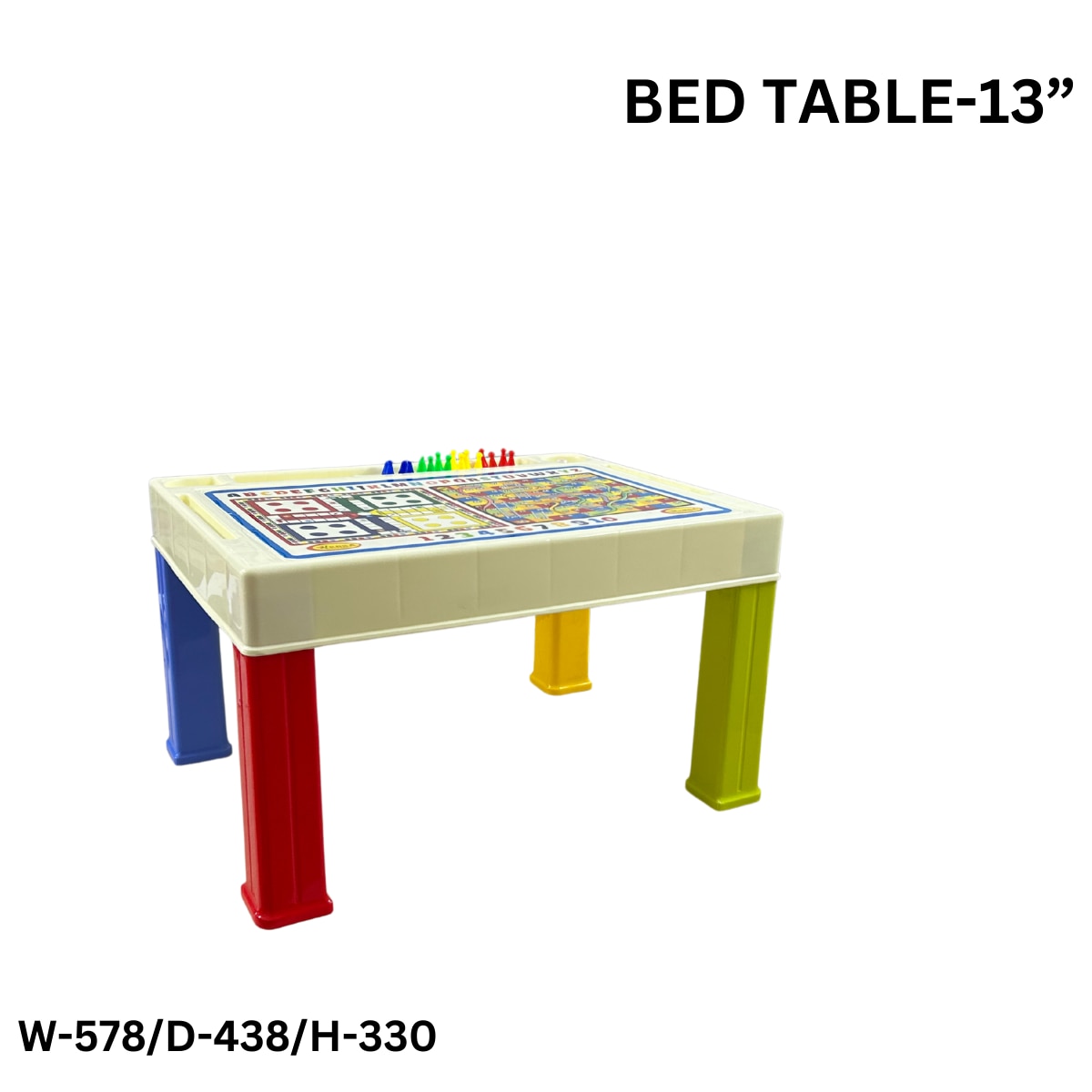WERSA Kids Plastic Bed Table 13 Inch | Kids Study & Activity Table image 2