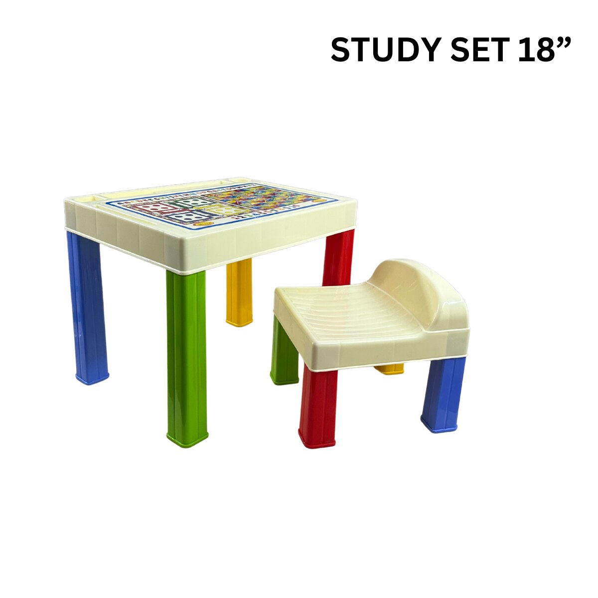 WERSA Kids Plastic Study Table & Chair Set 18 Inch | Kids Study & Activity Set image 2