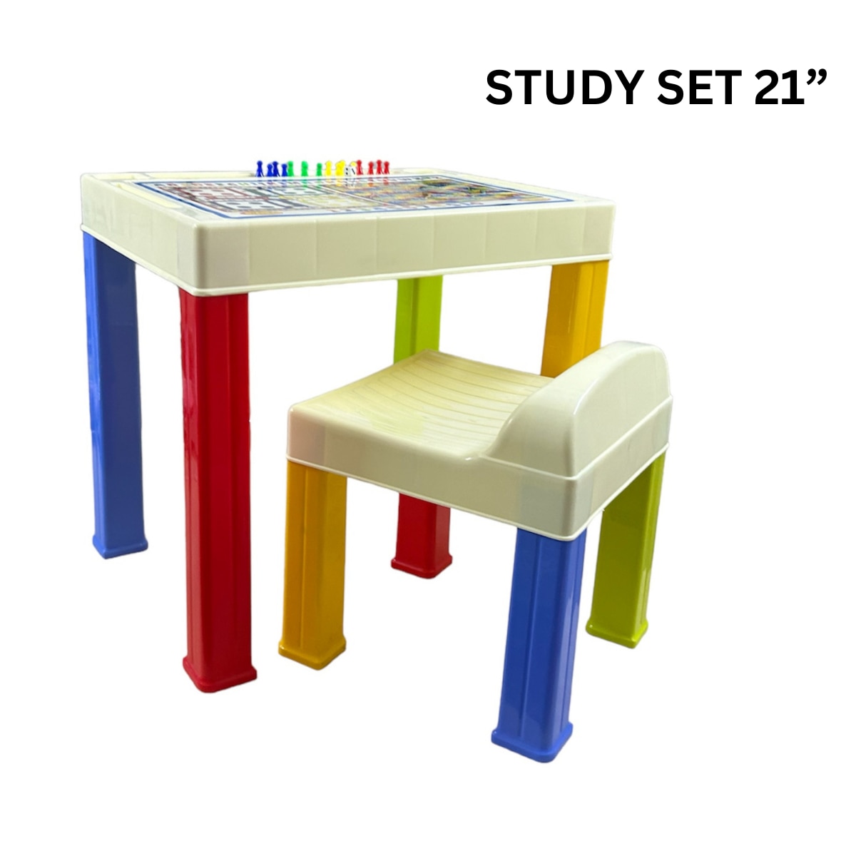 WERSA Kids Plastic Study Table & Chair Set 21 Inch | Kids Study & Activity Set image 2