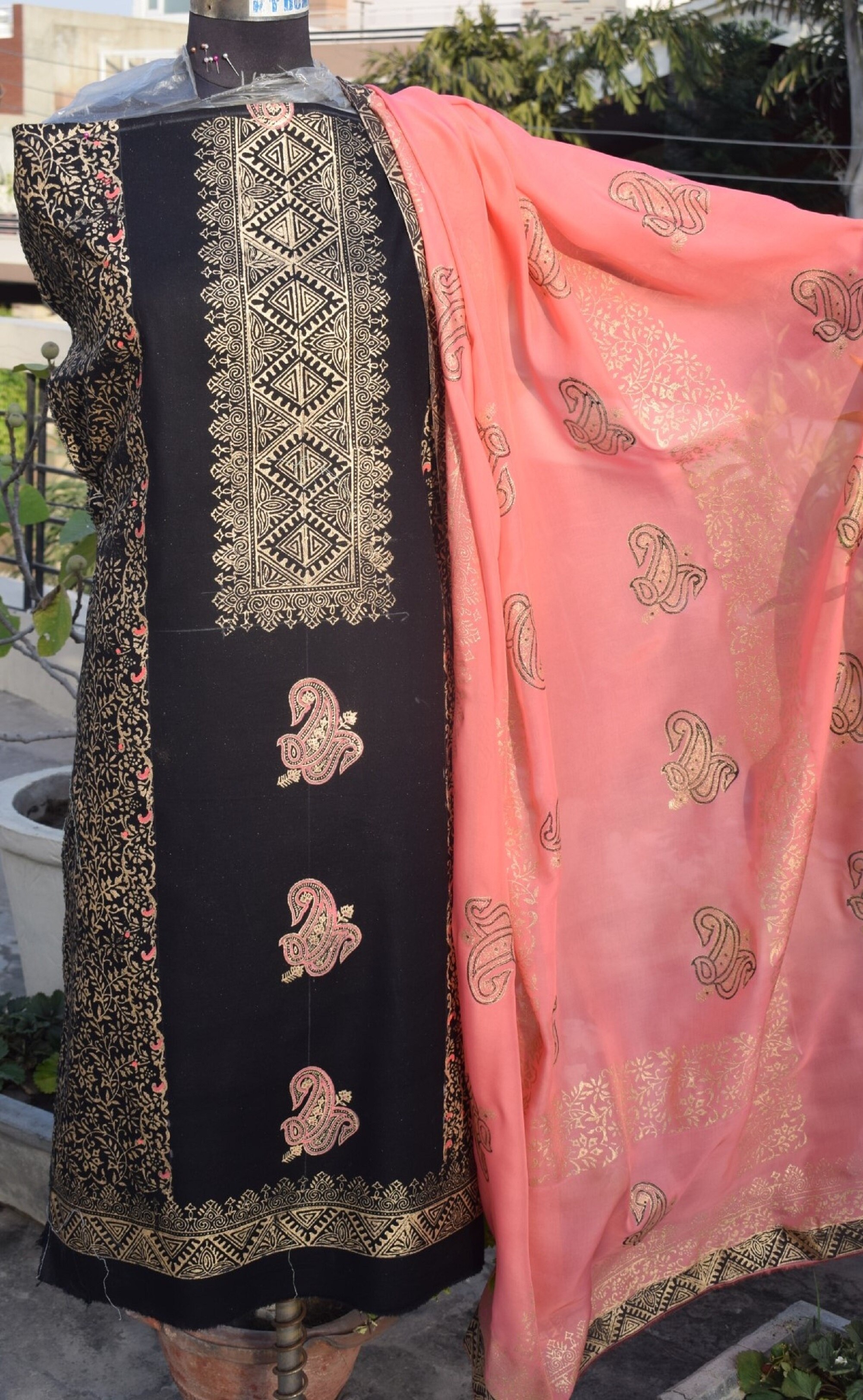 block printing suits