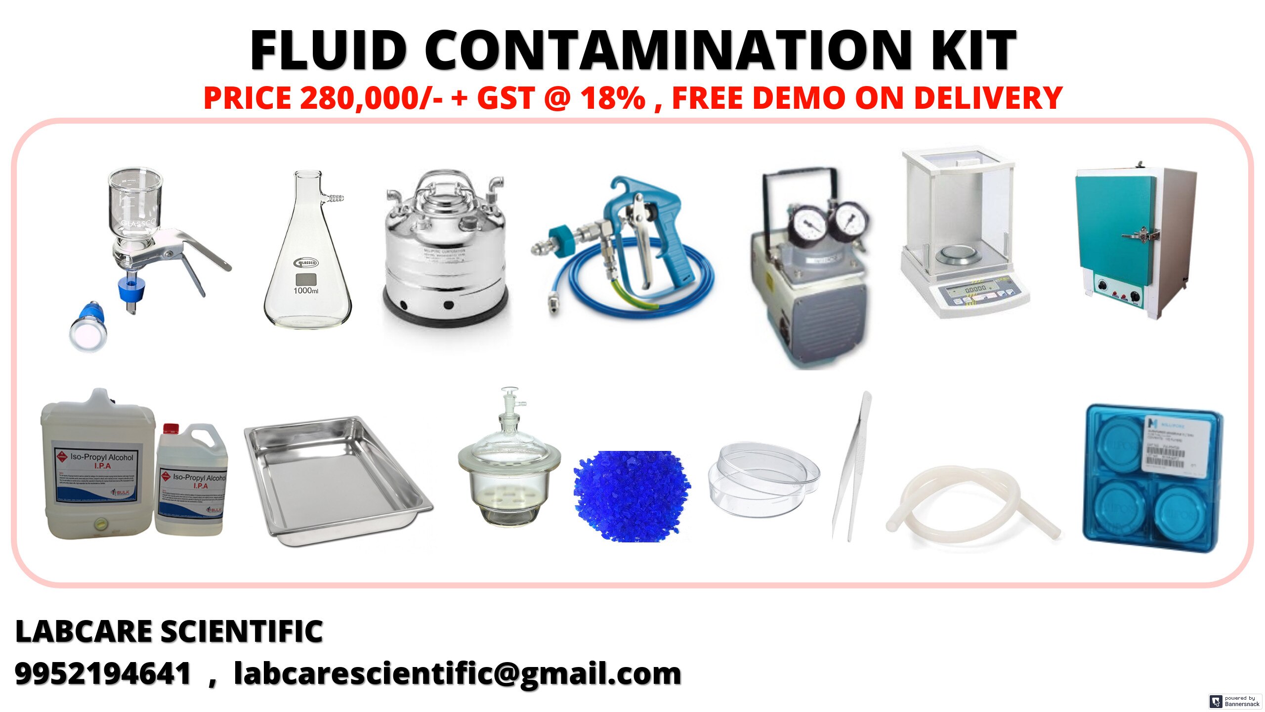 FLUID CONTAMINATION ANALYSIS KIT MILLIPORE TEST KIT Gaby