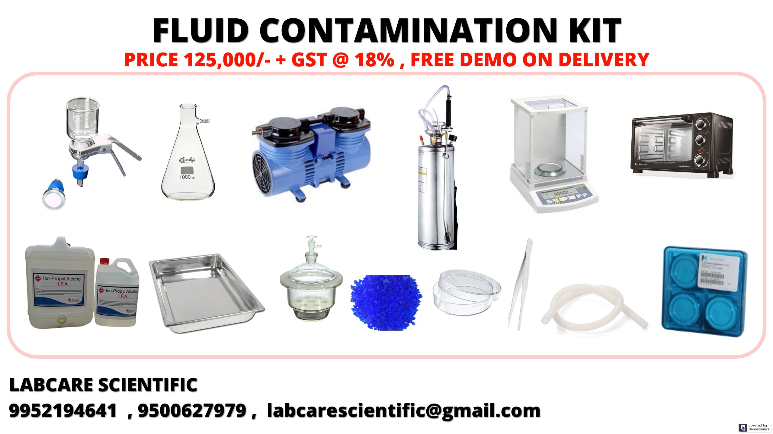 FLUID CONTAMINATION ANALYSIS KIT MILLIPORE TEST KIT Gaby