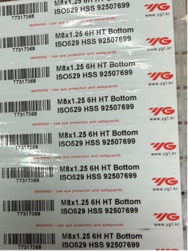 Yg bottoming tap m8x1.25 image